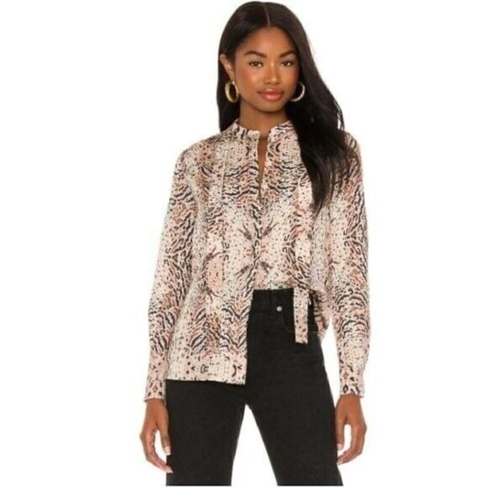 All Saints Toni Arietta animal print southwestern Shirt - Picture 2 of 11